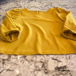Mustard Blouse Green Envelope Los Angeles